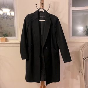 Zara Black Wool Coat M